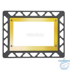 Монтажная рамка для установки стеклянных панелей TECEloop или TECEsquare на уровне стены позолоченный 9240648