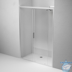 Дверь в нишу AM.PM Gem W90G-140-1-195MT 140 см профиль хром, стекло прозрачное