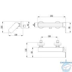 Смеситель для душа Azario Asher AZ-VNN338311C (хром)