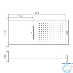 Верхний душ Raglo 230 R452.01.09 (графит)