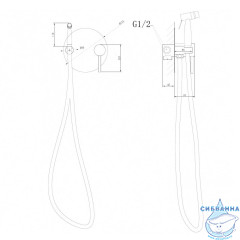 Встраиваемый смеситель с гигиеническим душем ABBER Emotion AF8826G (золото матовое)
