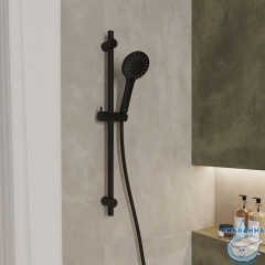 Лейка для душа, черная матовая, 5F, Ideal Spa, Milardo, ILS5FBRM18