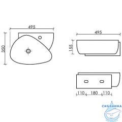 Раковина 50 см Ceramicanova Element CN5049
