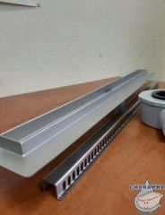 Дренажный трап для душа ALMAes Bajo 100 см с решеткой (хром)