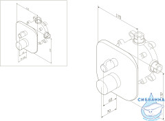  Встраиваемый смеситель для ванны Am.Pm Sensation F3085500 (хром)