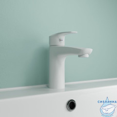 Смеситель для умывальника, белый матовый, Ray, IDDIS, RAYWT00i01