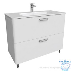 Тумба напольная, белая, 100 см, Brick, IDDIS, BRI10WFi95. Подходит ум. 0101000i28