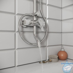 Душевая система с тропическим душем, Stripe, Milardo, STRSB1FM06