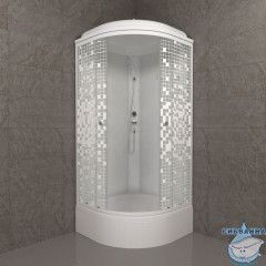 Душевая кабина Тритон Стандард 90х90 В профиль белый, стело мозаика Щ0000061846