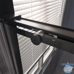 Дверь в нишу Veconi Premium Trento 130 профиль черный, стекло прозрачное PTD40-B-10-01-C4