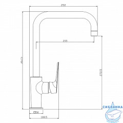 Смеситель для кухни Rossinka RS46-23 (хром)