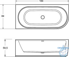 Акриловая ванна Riho Desire 184x84 R