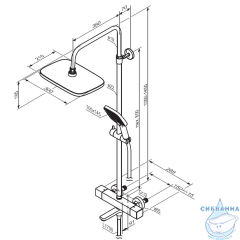 Душевая система Damixa Gala 953810300 (черный матовый)