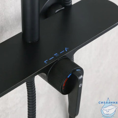 Душевая система Gappo G2495-96 250 1 режим (черный матовый)
