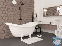 Ванна из литьевого мрамора Esse Rodos 195x91