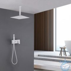 Душевая система ABBER Daheim AF8221W скрытого монтажа без излива, белая матовая
