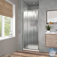 Дверь в нишу Vincea Intra 70-80 профиль хром, стекло шиншилла VDP-1I7080CH