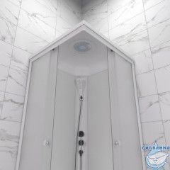 Душевая кабина Тритон Вельвет А 80x80 профиль белый, стекло вельвет Щ0000071050