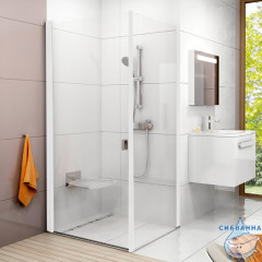 Дверь в нишу Ravak Chrome CSD1-80 см профиль белый