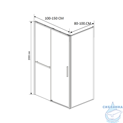 Душевое ограждение Vincea Slim Soft 150x80 профиль хром, стекло прозрачное VSR-1SS8015CL