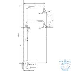 Душевая система Azario Alanti 250 1 режим AZ-K2332-1 (хром)