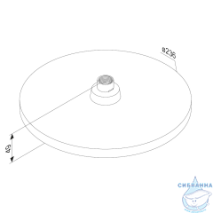 Верхний душ Damixa Apollo 24 см 947050300  (черный матовый)