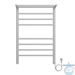 Полотенцесушитель электрический Terminus Аврора П8 50х80 с полкой (белый матовый)  (с возможностью скрытого подключения, подключение справа)