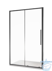 Дверь в нишу Bas Idea WTW-110-C-CH профиль черный, стекло прозрачное