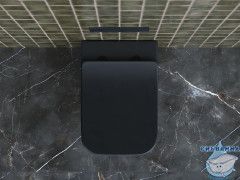 Унитаз подвесной безободковый Ceramicanova Metric Rimless CN3007MB с сиденьем быстросъемным Soft Close (микролифт)