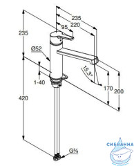 Смеситель для кухни Kludi M3 585753975 (черный матовый)