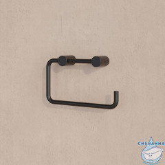 Держатель для туалетной бумаги без крышки, сплав металлов, Petite, черный матовый, IDDIS, PETBL00i43