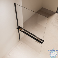 Walk-in Vincea Walk In HS 90 профиль черный, стекло прозрачное VSW-1HR900CLB