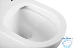 Унитаз подвесной безободковый Charus Estella Rimless EWC700-121W с сиденьем Soft Close (микролифт)