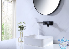 Смеситель для раковины встраиваемый Lemark Ursus LM7226BL (черный матовый)