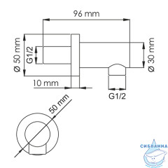 Шланговое подсоединение WasserKRAFT A082 (черный)