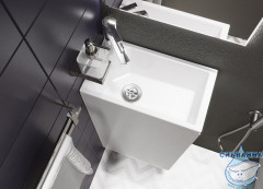 Тумба напольная 1Marka Laura 40П с раковиной Laura 40 белый глянец L