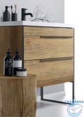 Тумба Aqwella Fargo 100 с раковиной Фостер 100 дуб балтийский