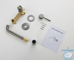 Смеситель для раковины встраиваемый Timo Saona 2372/18SM (черное золото)