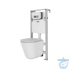Комплект 3в1: подвесной унитаз, инсталляция и клавиша смыва, IDDIS, BASRNU2i73