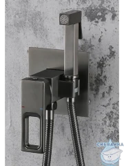 Смеситель с гигиеническим душем Calypso CS5277-9 (оружейная сталь)
