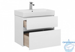 Тумба Aquanet Бруклин 70 белый с раковиной Slim Synergy 70 см 207804