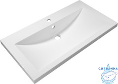 Тумба подвесная 1Marka Этюд 90 (1 ящик) с раковиной Анита 90 белый глянец