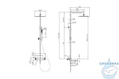 Душевая система Allen Brau Priority 300 1 режим 296347 (никель)