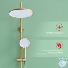Душевая система Raglo 260 1 режим R03.24.03 (сатин золотой)