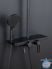 Душевая система Gappo G2496-26 250 1 режим (черный матовый)