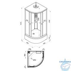 Душевая кабина Тритон Топ 90x90 В профиль белый, стекло прозрачное Щ0000065702