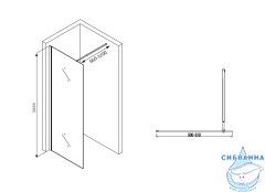 Walk-in Abber Immer Offen AG61090B 90x200 см