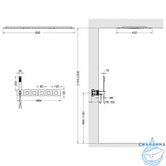 Душевая система Timo Petruma SX-5229/17SM 680 2 режима (золото матовое)