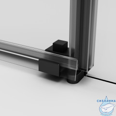 Душевое ограждение AM.PM X-Joy 90x90 W94G-403-9090-BТ профиль черный, стекло прозрачное (без поддона)