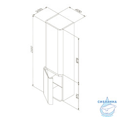 Шкаф пенал Am.Pm Sensation 40 R белый глянец